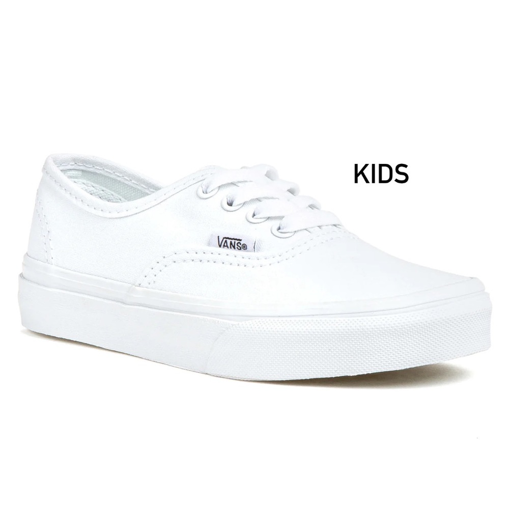 Authentic True White Vans
